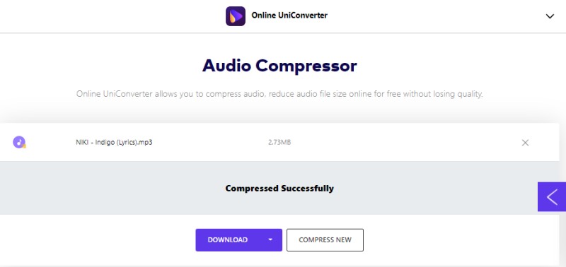 free audio compressor uniconverte