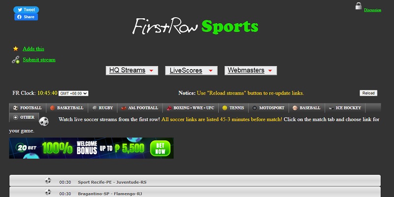 hesgoal alternative first row sports