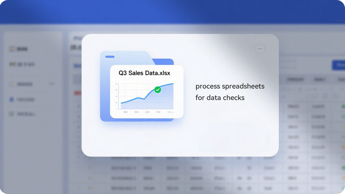 process spreadsheets for data checks